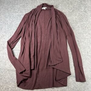 Athleta Cardigan Womens XS Pranayama Wrap Open Front Athletisure Burgundy Yoga